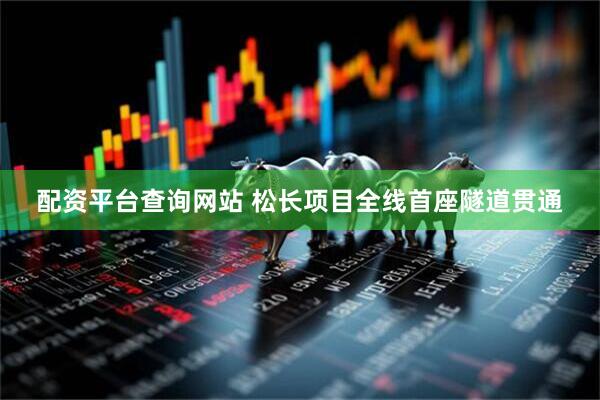 配资平台查询网站 松长项目全线首座隧道贯通