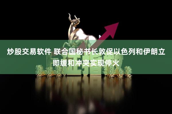 炒股交易软件 联合国秘书长敦促以色列和伊朗立即缓和冲突实现停火